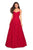 La Femme - 27449 Sweetheart Pleated Evening Gown In Red