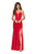 La Femme - 27051 Deep Sweetheart Jersey Trumpet Dress In Red