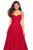 La Femme - 27449 Sweetheart Pleated Evening Gown In Red