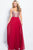 JVN60206 Embroidered Deep V-neck A-line Dress