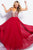 JVN60206 Embroidered Deep V-neck A-line Dress