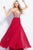 JVN60206 Embroidered Deep V-neck A-line Dress