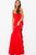 JVN58022 Strapless Fitted Ruffled Dress