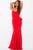 JVN58022 Strapless Fitted Ruffled Dress