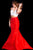JVN59898 Two Piece V Neck Mermaid Gown