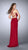 La Femme - Gorgeous Sleeveless Sweetheart Two-piece Jersey Dress 24007 in Red
