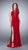 La Femme - Sexy Lace up Front Neck Jersey Dress 23973 in Red