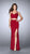 La Femme - Gorgeous Sleeveless Sweetheart Two-piece Jersey Dress 24007 in Red
