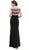 Lace Cap Sleeve Bateau Jersey Sheath Evening Dress