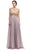Eureka Fashion - Cap Sleeve Illusion Beaded Lace A-Line Evening Gown