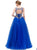 Eureka Fashion - Gilded Bateau Neck Mesh Ball Gown