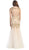 Eureka Fashion - Bateau Neck Embellished Mermaid Evening Gown