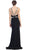 Eureka Fashion - Jeweled Halter Jersey Sheath Evening Dress
