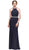 Eureka Fashion - Jeweled Halter Jersey Sheath Evening Dress
