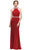 Jeweled Halter Jersey Sheath Evening Dress