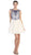 Eureka Fashion - Crystal Embellished Sheer Cocktail Dress