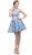 Eureka Fashion - Two Piece Lace Printed Cocktail Dress