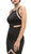 Sheer Panels Halter Satin Trumpet Dress