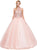 Beaded Illusion High Halter Evening Gown