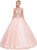 Eureka Fashion - Beaded Illusion High Halter Evening Gown