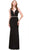 Beaded Plunging V-neck Jersey Evening Dress