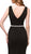 Eureka Fashion - Beaded Plunging V-neck Jersey Evening Dress
