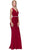 Beaded Plunging V-neck Jersey Evening Dress