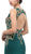 Eureka Fashion - Sleeveless Embroidered Gilt Lace Trumpet Evening Gown