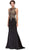 Eureka Fashion - Sleeveless Embroidered Gilt Lace Trumpet Evening Gown