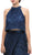 Sleeveless Lace Halter Evening Dress with Slit