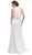 Eureka Fashion - Sleeveless Lace Halter Evening Dress with Slit