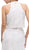 Eureka Fashion - Sleeveless Lace Halter Evening Dress with Slit