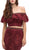 Eureka Fashion - Off-Shoulder Two-Piece Lace Mermaid Evening Gown