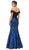 Eureka Fashion - Lace Off-Shoulder Floral Print Mermaid Dress