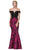 Eureka Fashion - Lace Off-Shoulder Floral Print Mermaid Dress