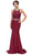 Jewel Neck Embellished Mermaid Evening Gown