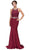 Eureka Fashion - Jewel Neck Embellished Mermaid Evening Gown