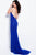 58508 Beaded Plunging Halter High Slit Gown