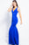 Jovani - Sleeveless Cutout Back Mermaid Gown JVN58011 in Blue