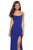 La Femme - 27469 Strappy Scoop Evening Dress with Slit In Blue