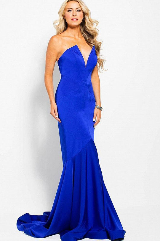 JVN51641 Plunging V-neck Mermaid Dress