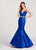 Ellie Wilde - EW118084 Sleeveless Plunging Sweetheart Mermaid Gown In Blue