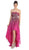 May Queen - Metallic Sequined Strapless High Low Prom Gown