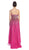 Metallic Sequined Strapless High Low Prom Gown