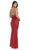 Strapless Plunging Neck Embellished Evening Dress