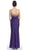 Strapless Plunging Neck Embellished Evening Dress