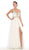 Sleeveless Ruched Ornate Evening Gown