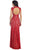 May Queen - Lace Illusion Sheath Evening Dress in Red