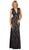 May Queen - Lace Illusion Sheath Evening Dress in Black