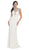 Rhinestone Lace Floral Evening Gown